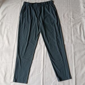 Blue Joggers with Elastic Waistband and Ankle Length